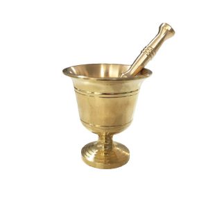 Set de Mortier & Pilon en Laiton Style Persan Traditionnel Ahmadi