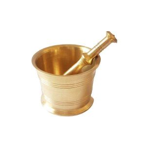 Set de Mortier & Pilon en Laiton Style Persan Traditionnel Kabir