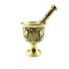 Mortier & Pilon en Laiton avec Motif Floral Persan Traditionnel Parmoon