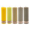 Ensemble de 5 bougies pilier en cire d'abeille modèle Coloré II (2x)
