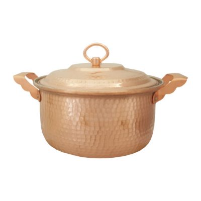 Marmite en cuivre persan – Style de cuisson martelé traditionnel Tabaan