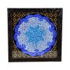 Assiette Décorative en Cuivre Peinte à la Main avec de l'Émail Minakari Persan Océan