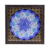 Assiette Décorative en Cuivre Peinte à la Main avec de l'Émail Minakari Persan Perle