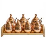 Bocal de stockage en cuivre fait main – Idéal pour l’organisation de cuisine – Set de 14