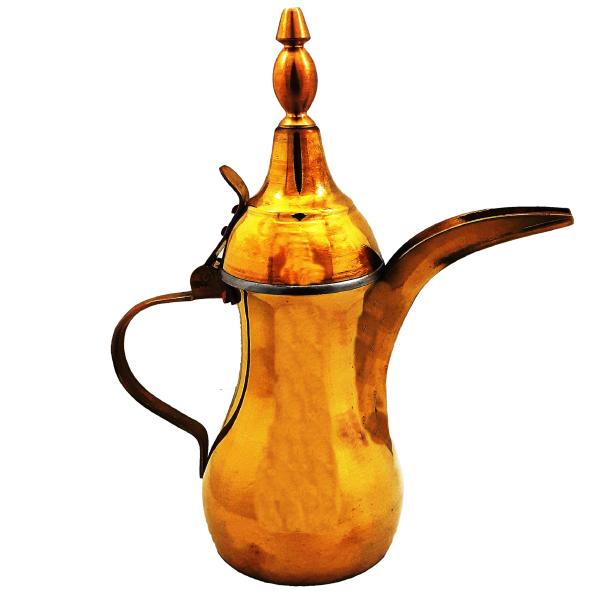 Cafetière traditionnelle arabe (Dallah) en cuivre pour préparer le Qahwa et le café arabe - Jahani