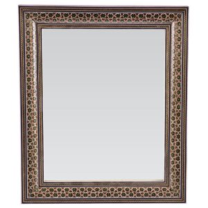Cadre de miroir en bois persan – Modèle Gohari Khatamkari