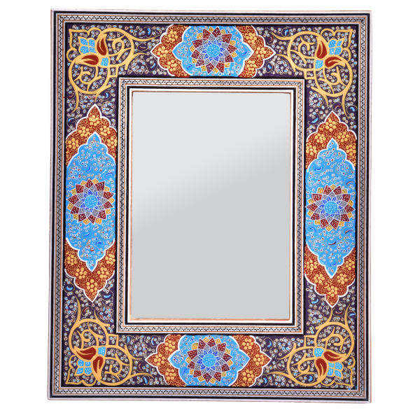Cadre de miroir en bois persan – Modèle Mahoor Khatamkari