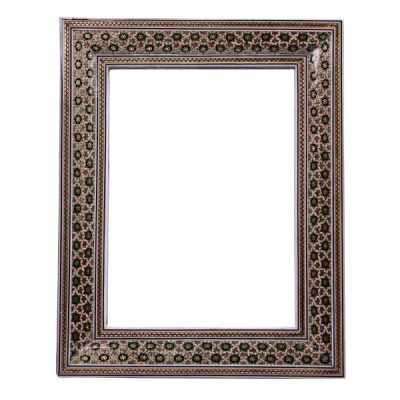 Cadre de miroir en bois persan – Modèle Zomorod Khatamkari