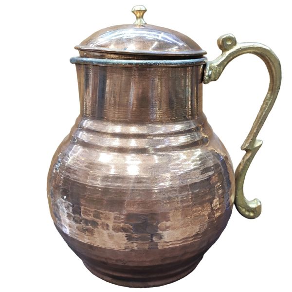 Carafe en cuivre perse martelé traditionnel Kermani