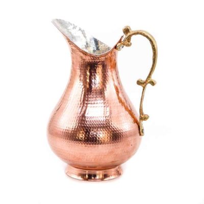 Carafe en cuivre perse martelé traditionnel Swan