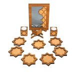 Set Haft-sin en bois avec miroir pour Nowruz, le Nouvel An persan Mina