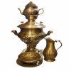 Samovar en laiton persan, théière décorative à charbon 6 litres