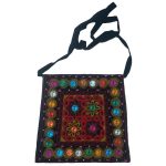 Sac Bandoulière Brodé Ethnique Baloutche Design Noir