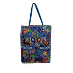Sac Fourre-Tout Ethnique avec Broderie Baloutche Modèle Bleu