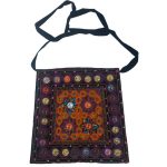Sac Bandoulière Brodé Ethnique Baloutche Design Violet