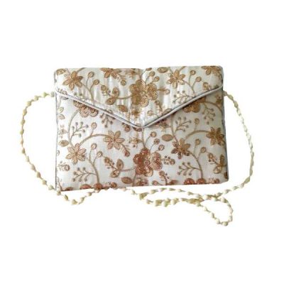 Sac Pochette Brodé avec Motif Floral – Hamid II