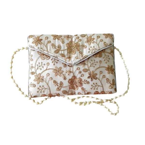 Sac Pochette Brodé avec Motif Floral - Hamid II