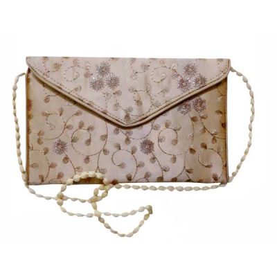 Sac Pochette Brodé avec Motif Floral – Hamta