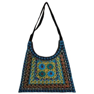 Sac Bandoulière Boho Suède Ethnique Brodé Karimi I
