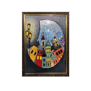 Decorative Persian Framed Ceramic Tile – Beautiful City