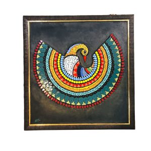 Decorative Persian Framed Ceramic Tile – Colorful Phoenix