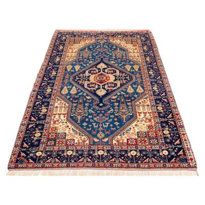 Tapis Persan en Laine Fait Main avec Design Médaillon Modèle Karimi