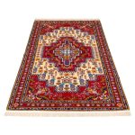 Tapis Persan en Laine Fait Main avec Design Médaillon Modèle Or