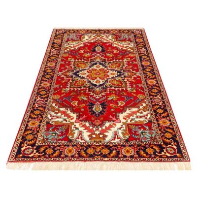 Tapis Persan en Laine Fait Main Rouge