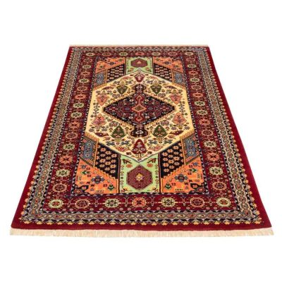 Tapis Persan en Laine Fait Main avec Design Médaillon Doré