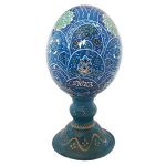 Œuf d’autruche décoratif persan peint à la main – Soleil