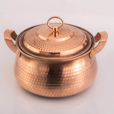 Marmite en cuivre persan – Style de cuisson martelé traditionnel Bina