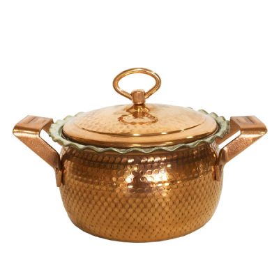 Marmite en cuivre persan – Style de cuisson martelé traditionnel Nima