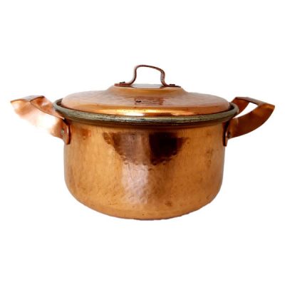 Marmite persane en cuivre – Style de cuisson traditionnel martelé Nina