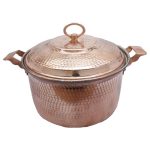 Marmite persane en cuivre – Style de cuisson traditionnel martelé Samani