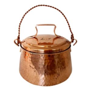 Marmite persane en cuivre – Style de cuisson traditionnel martelé Tina