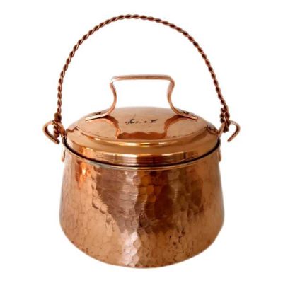 Marmite persane en cuivre – Style de cuisson traditionnel martelé Tina