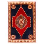 Tapis Persan Fait Main Médaillon Shiraz Rokh