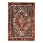 Tapis Persan Fait Main Médaillon Intriqué en Laine Marron