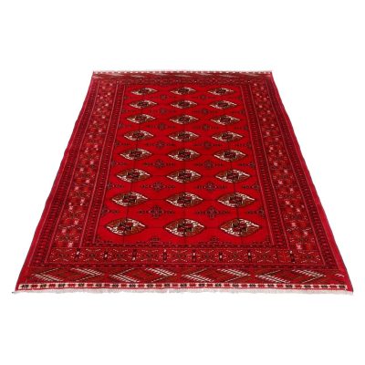 Tapis Persan Fait Main Tribal Intriqué Vermillon en Laine