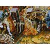 Tapis persan figuratif noué à la main de Tabriz représentant un piano