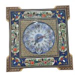 Horloge murale en bois persane artisanale – Art du marqueterie Khatam, Oiseaux II