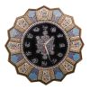 Horloge murale en bois persane artisanale - Art du marqueterie Khatam, Golnaz