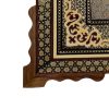 Horloge murale en bois persane artisanale - Art du marqueterie Khatam, Nafis