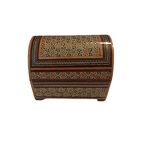 Boîte à bijoux en bois artisanale avec design persan Khatam - Iblue