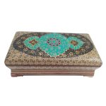 Boîte à bijoux en bois artisanale avec design persan Khatam – Kamani