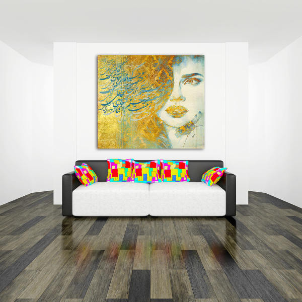Toile d'art persane - Livia imprimée