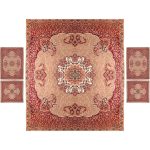 Parure de lit persane – Style oriental, taille double, tissu Termeh – Pink Laya