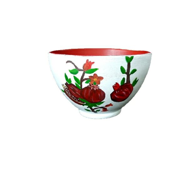 Bol décoratif en céramique fait main modèle Red Pomegranate