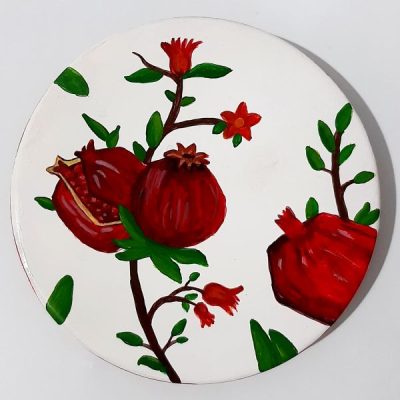 Assiette Décorative en Céramique Peinte à la Main Anar