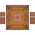 Parure de lit persane – Style oriental, taille double, tissu Termeh – Kebria